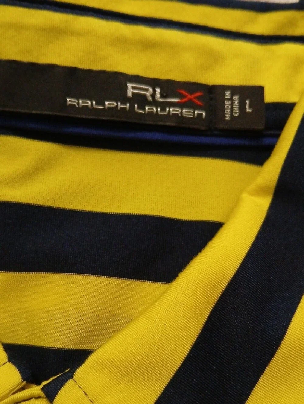RLX Ralph Lauren Striped Pocket Performance‎ Golf Polo Mens Large